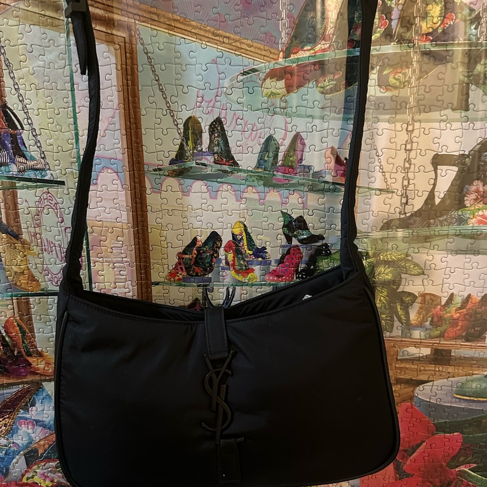 Yves Saint Laurent Black Nylon Shoulder Bag